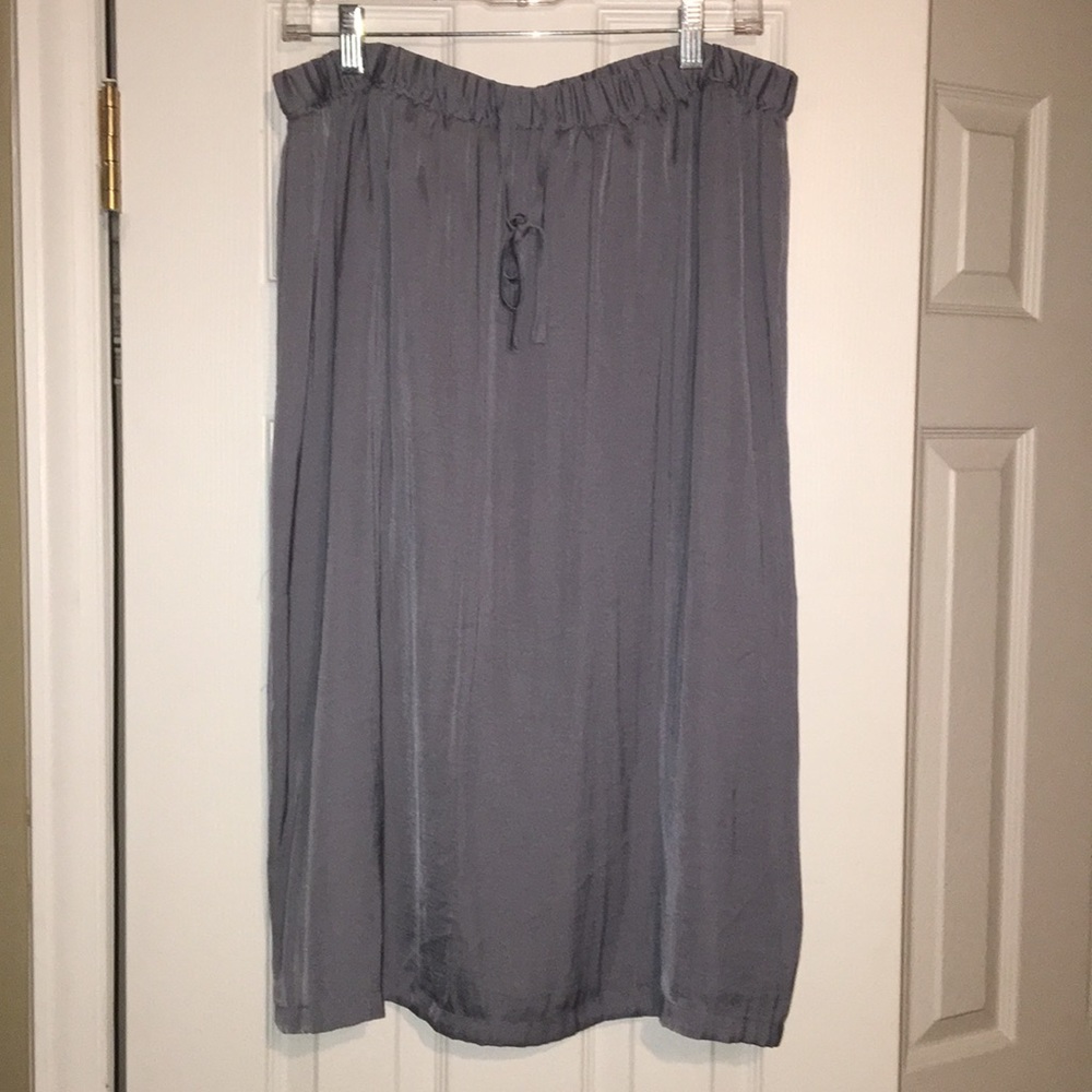Gap Gray Silk Skirt